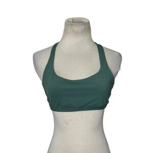 CRZ Yoga green Naked feel Strappy Low Cut bra size X Small
